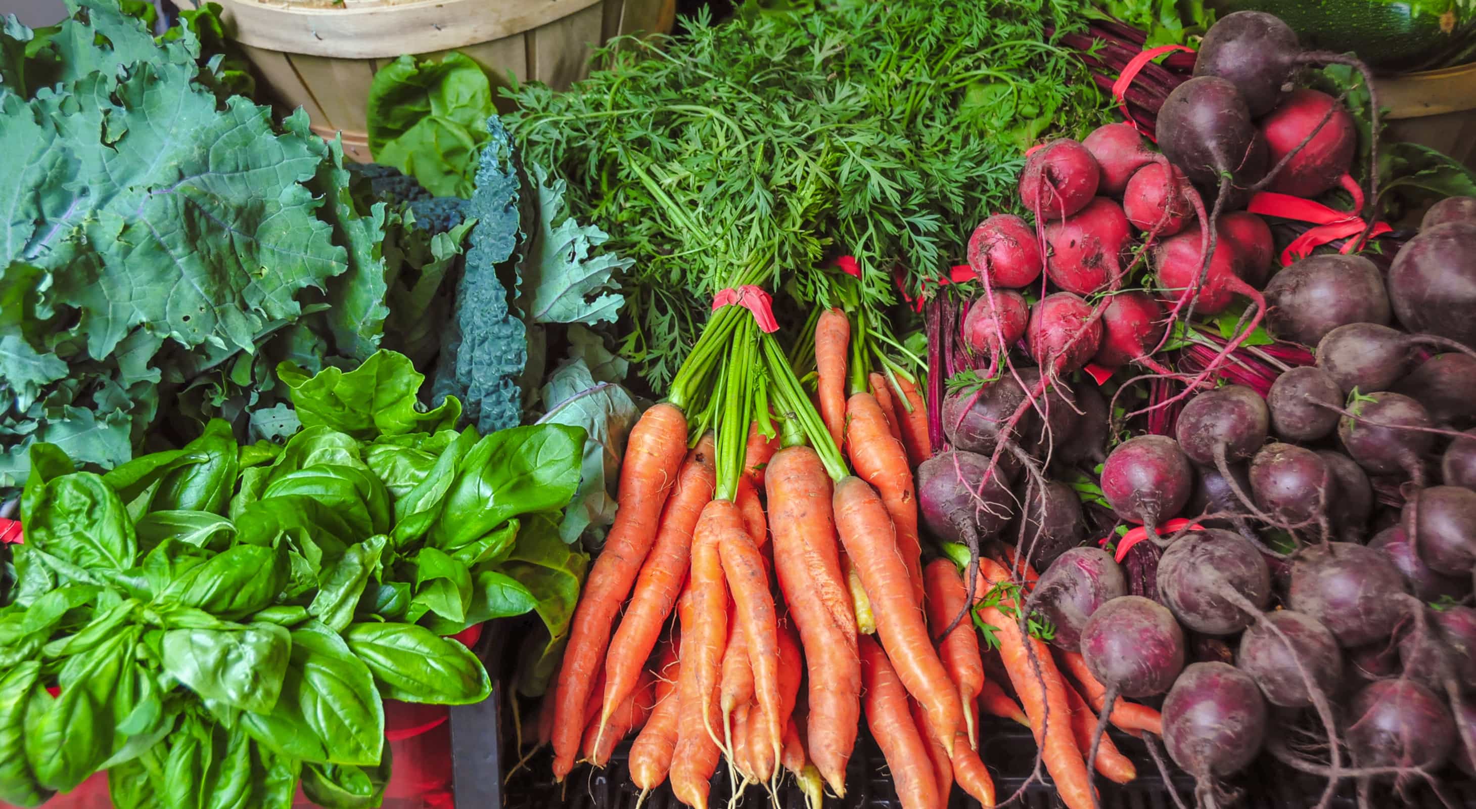 Produce at a farmer's market